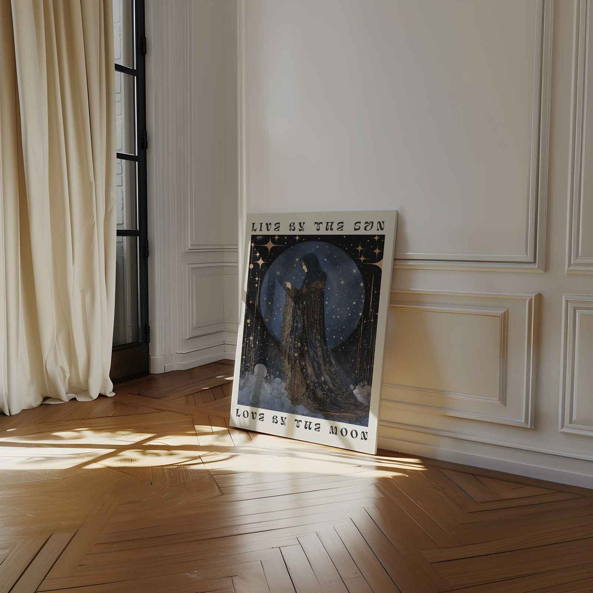 Magische Maanwandelaar – dibond kunstwerk als wanddecoratie