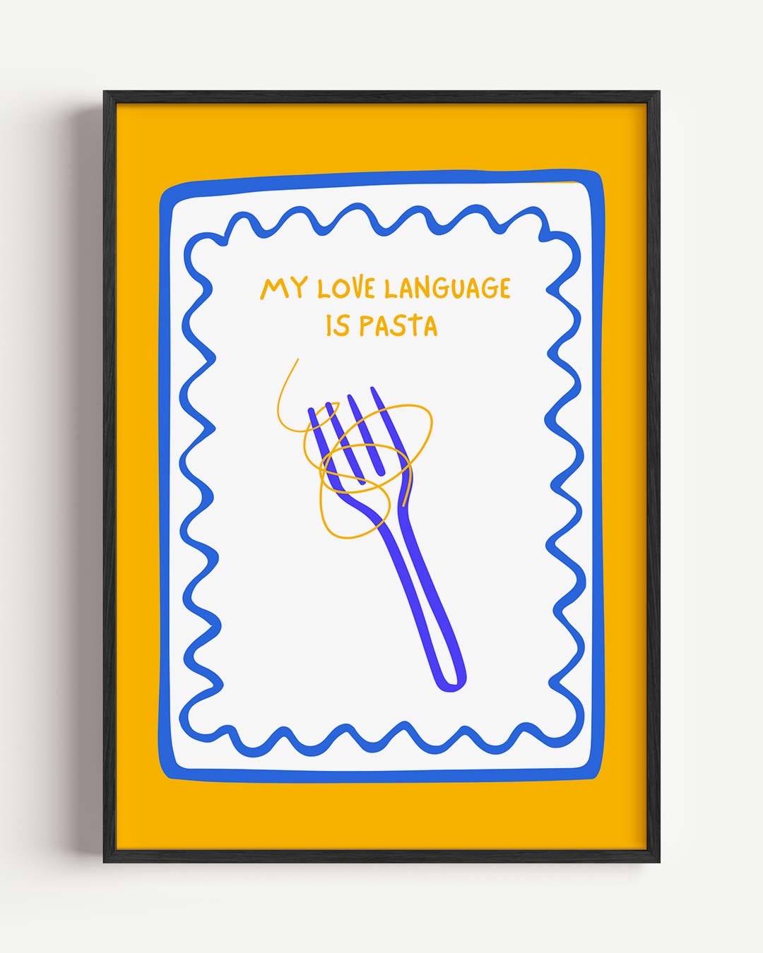 Pasta Liefde Taal – zomer portret poster als wanddecoratie