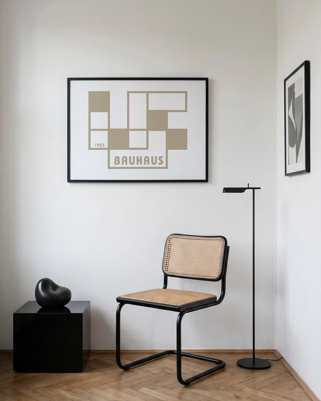 Vorm en vlakken – geometrische Bauhaus poster in liggend formaat