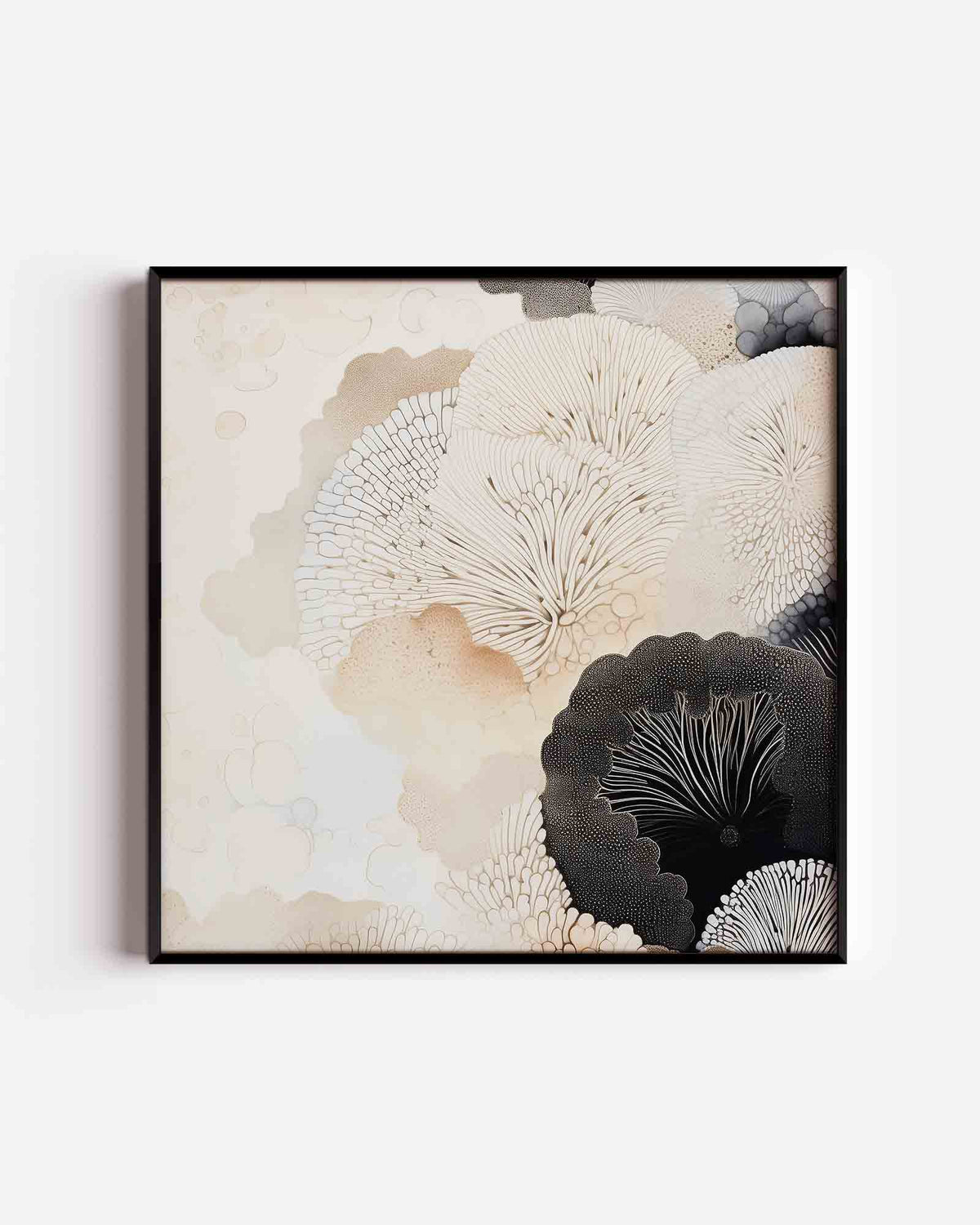 Organische vormen – zacht abstracte vierkante poster als wanddecoratie