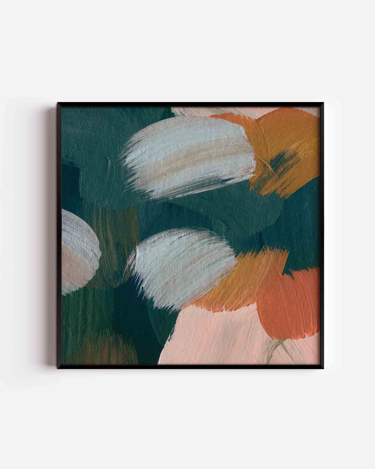 Abstracte penseelstreken – schilderkunst vierkante poster als wanddecoratie