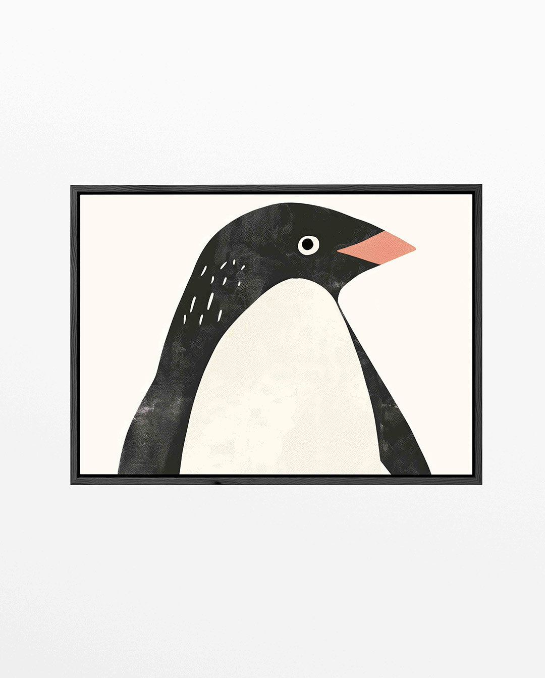 Gestileerde pinguïn – liggend kinder kunstwerk
