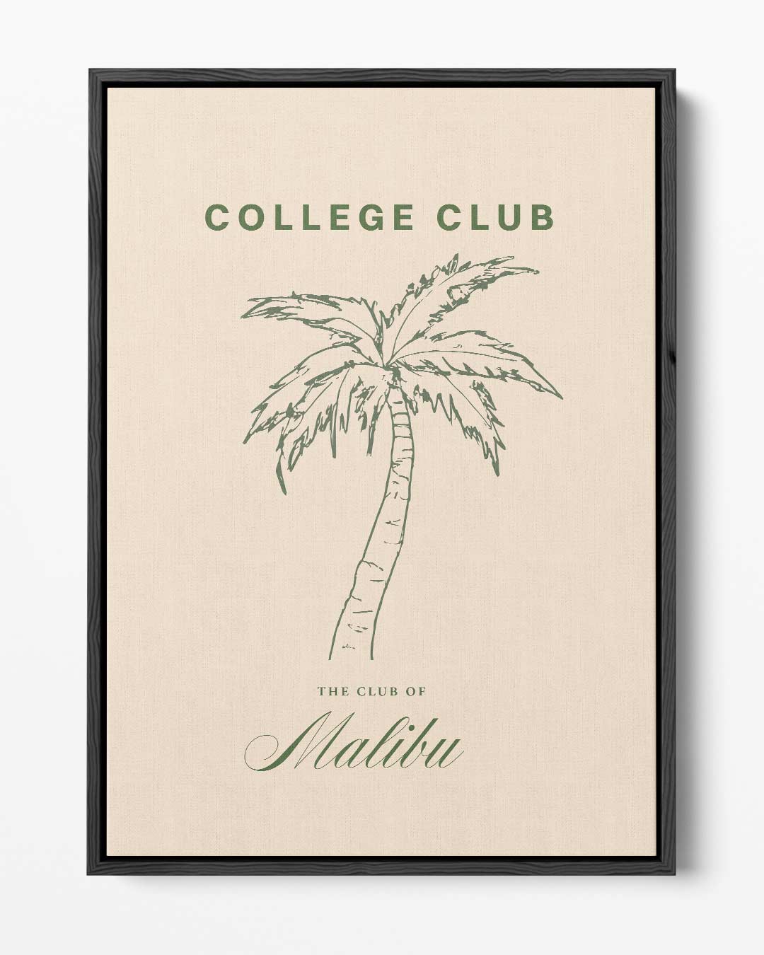 Palmboom Illustratie - College Club – portret kunstwerk als wanddecoratie