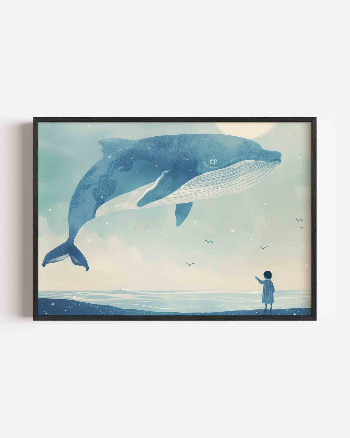 Walvis en kind – landscape kinderposter als wanddecoratie