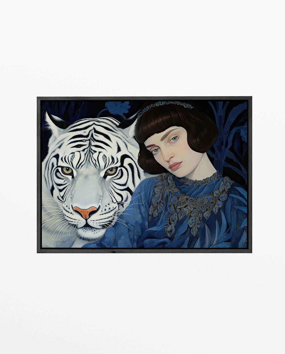 Dromerige tijger – Wanddecoratie kunstwerk – liggend wanddecoratie kunstwerk