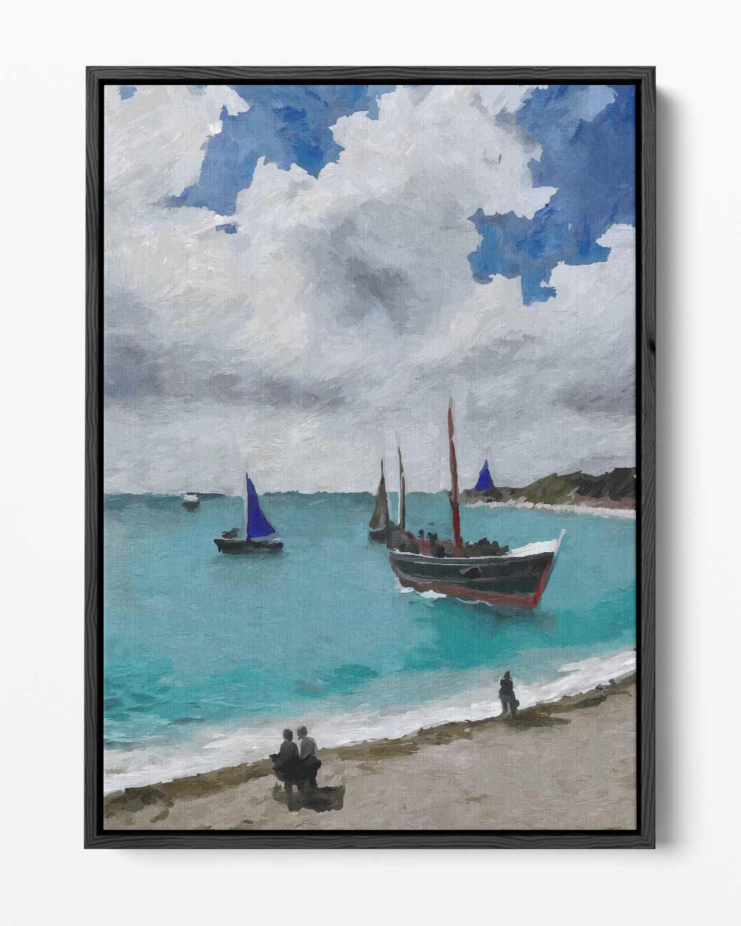 Zomerzeilen aan de Kust – portret kunstwerk als wanddecoratie