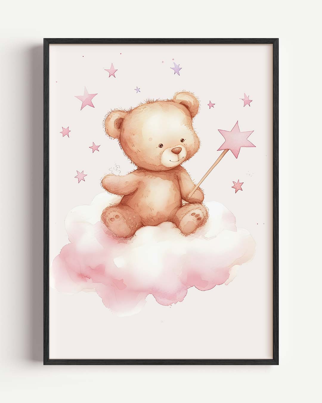 Dromerige Teddybeer Wanddecoratie – kids portret poster als wanddecoratie