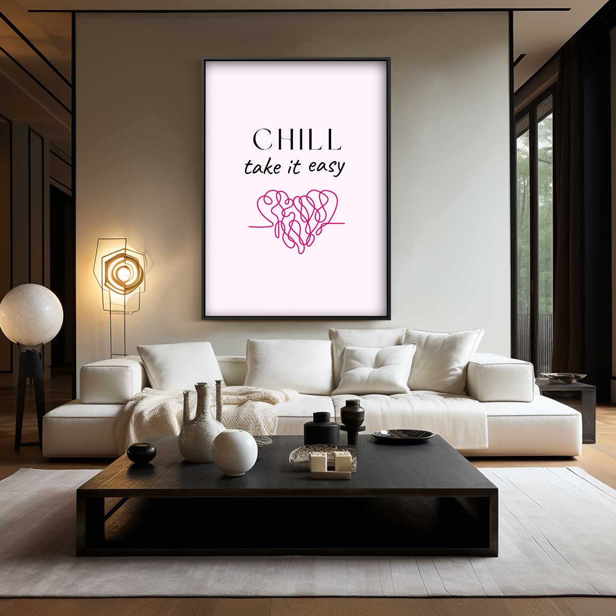 Chill Heart Poster – staand kunstwerk voor modern interieur