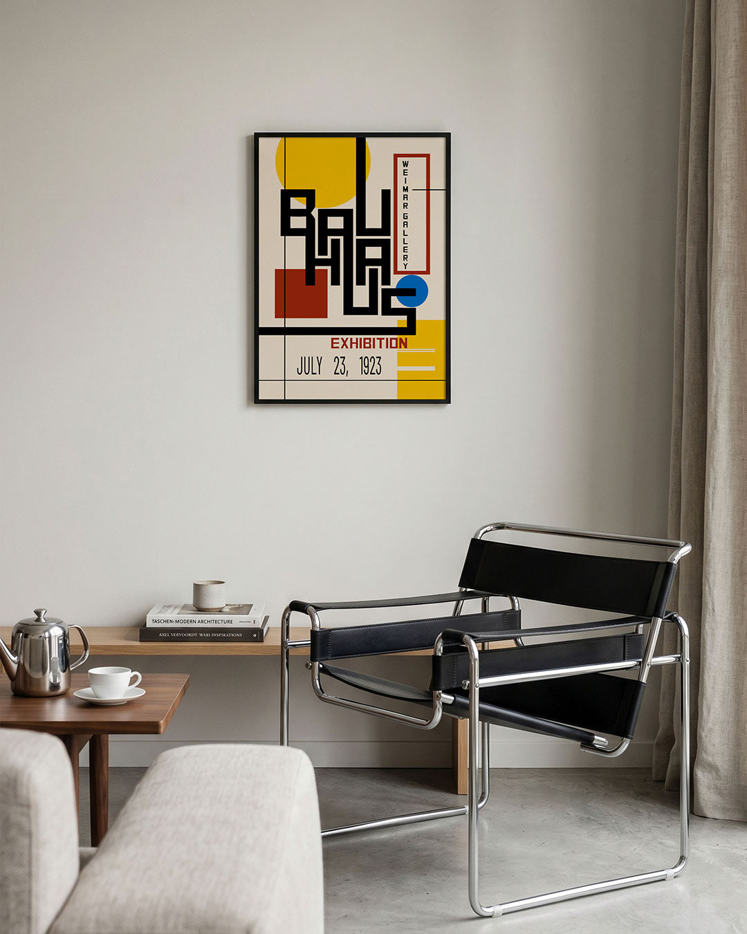 Vormen en vlaken – geometrische Bauhaus poster in staand formaat