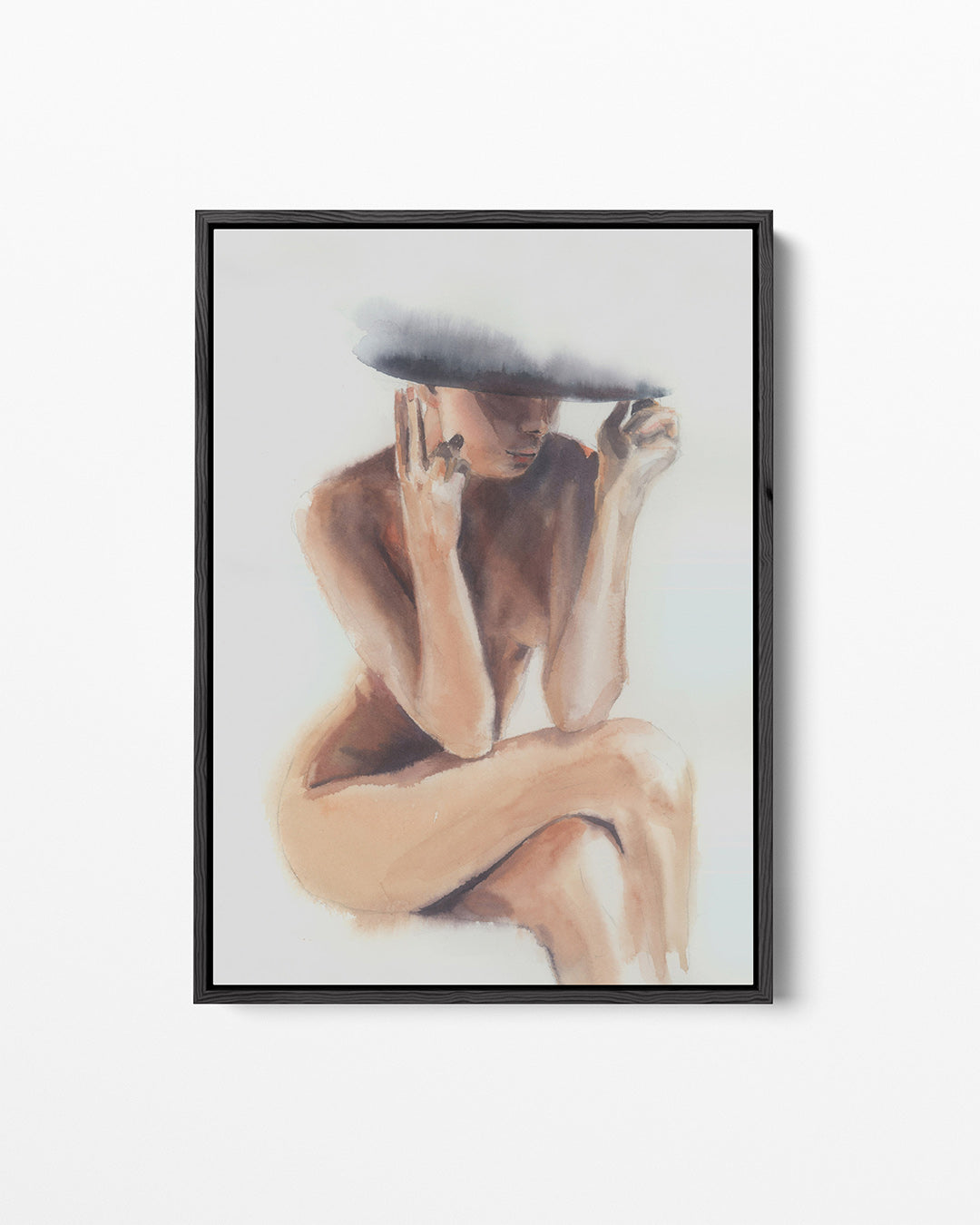 Zittende vrouw silhouet – staand wanddecoratie kunstwerk