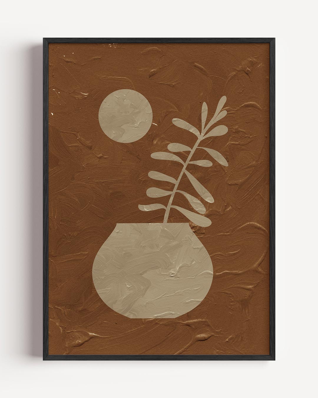 Rustieke Natuurlijke Elegantie – abstracte portret poster als wanddecoratie