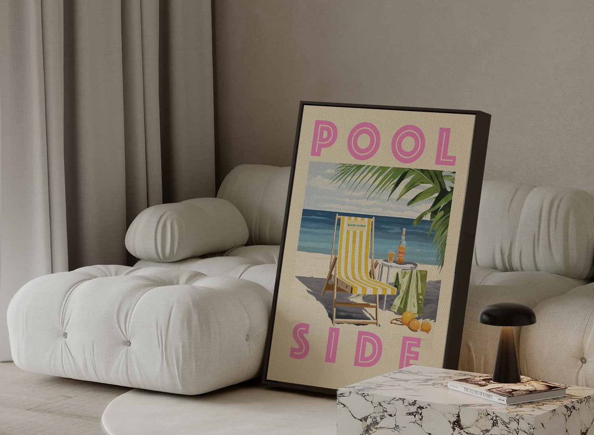 Zomerstrand Lounge – dibond kunstwerk als wanddecoratie