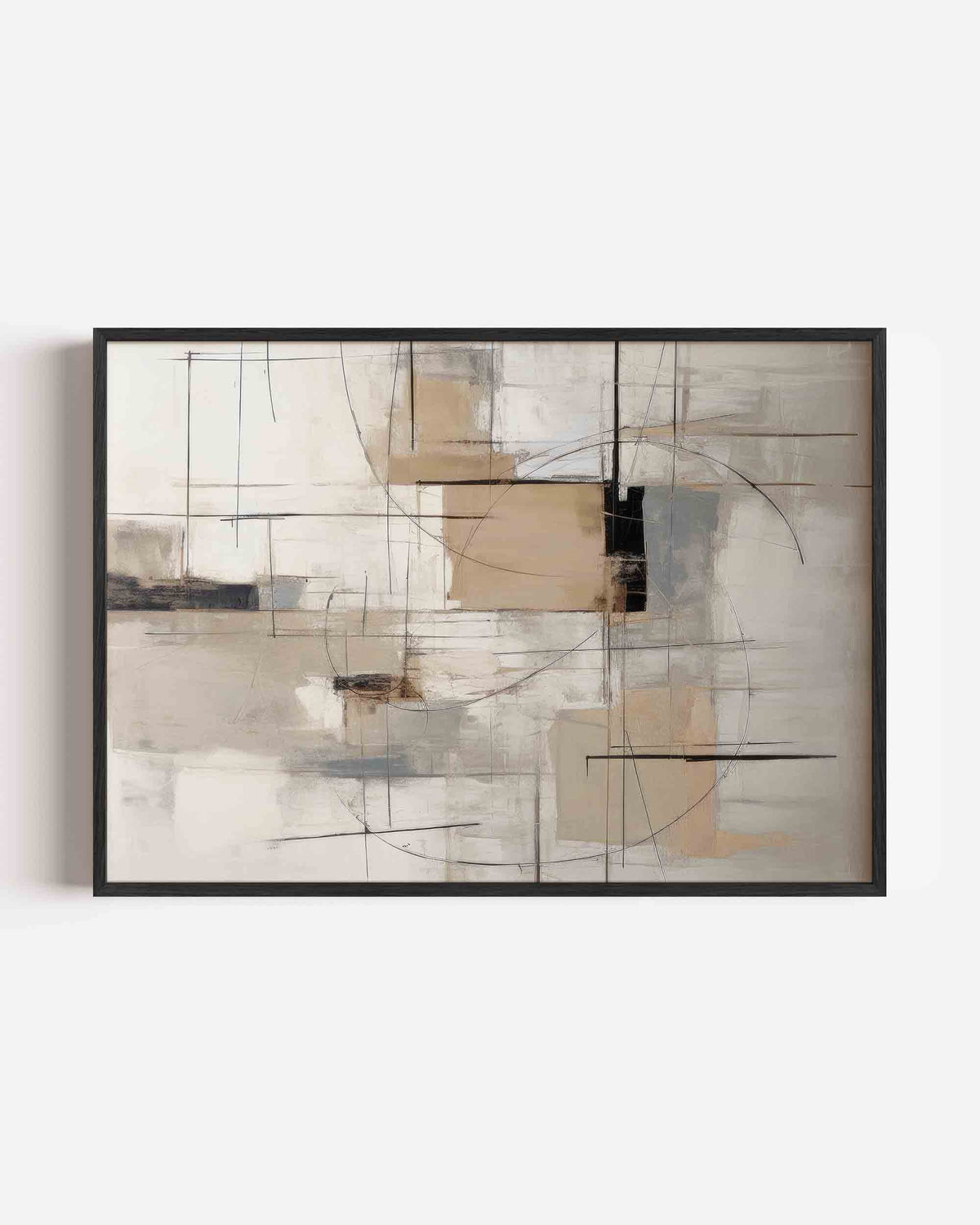 Abstracte lijnen en vlakken – abstracte landscape poster als wanddecoratie