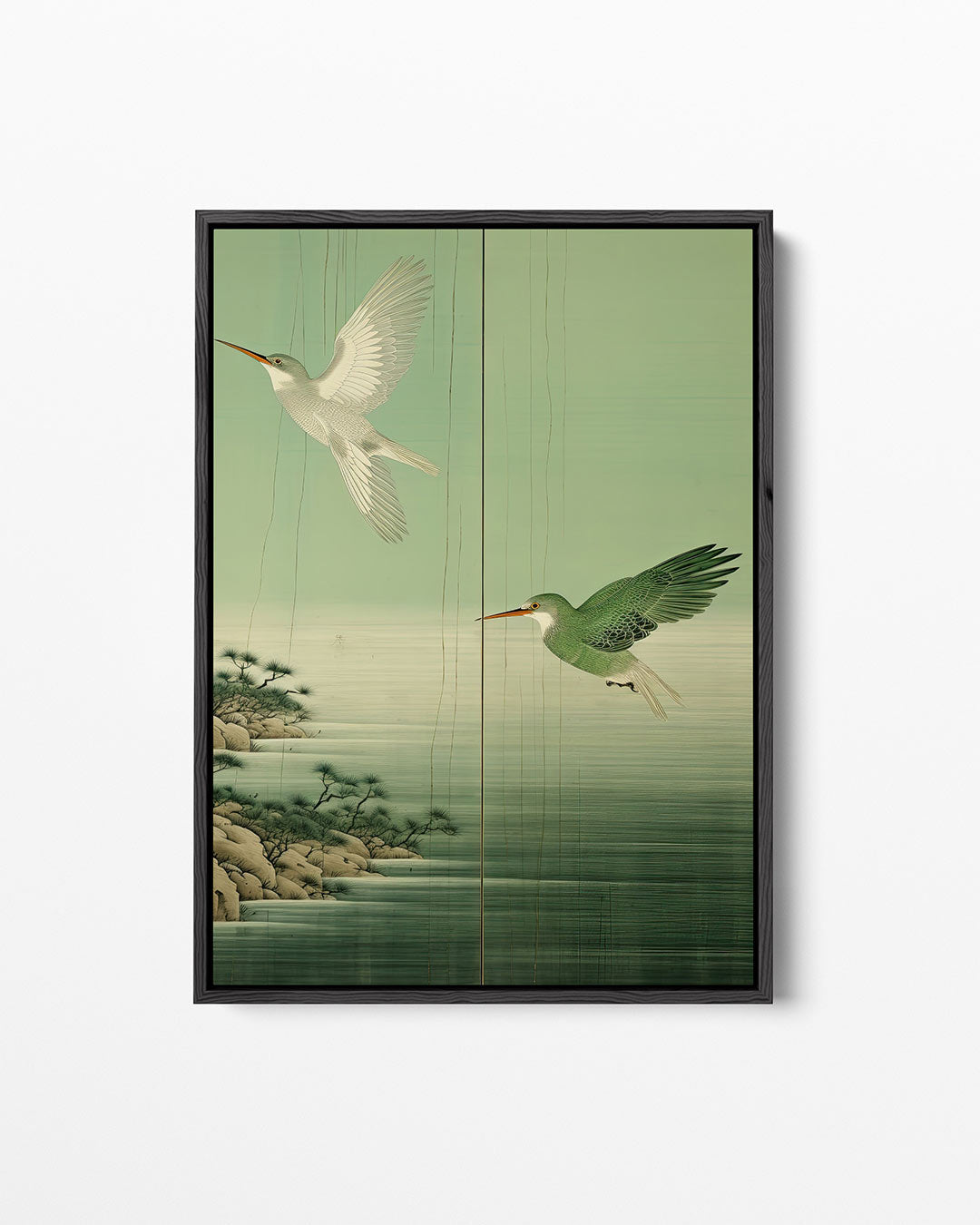 Vliegende vogels – staand wanddecoratie kunstwerk
