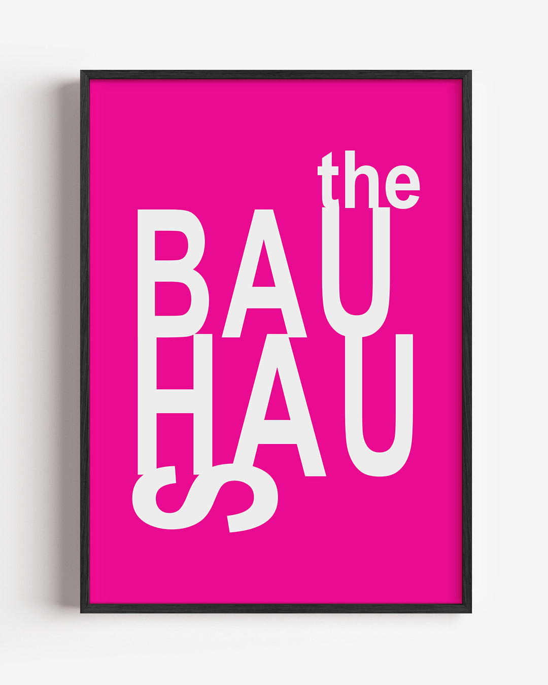 Typografisch spel – staande Bauhaus poster als wanddecoratie