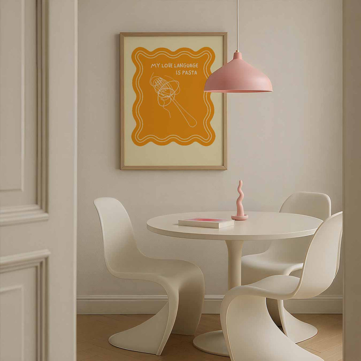 Pasta Love Language – zomerse poster in staand formaat