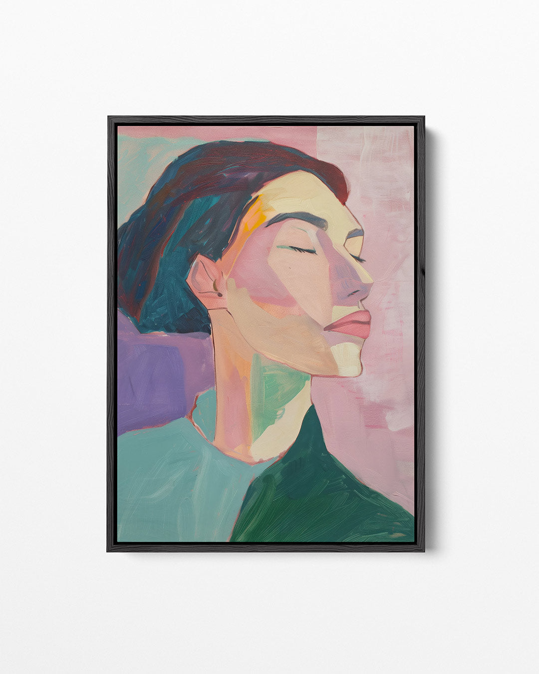 Dromerige portretkleuren – staand wanddecoratie kunstwerk