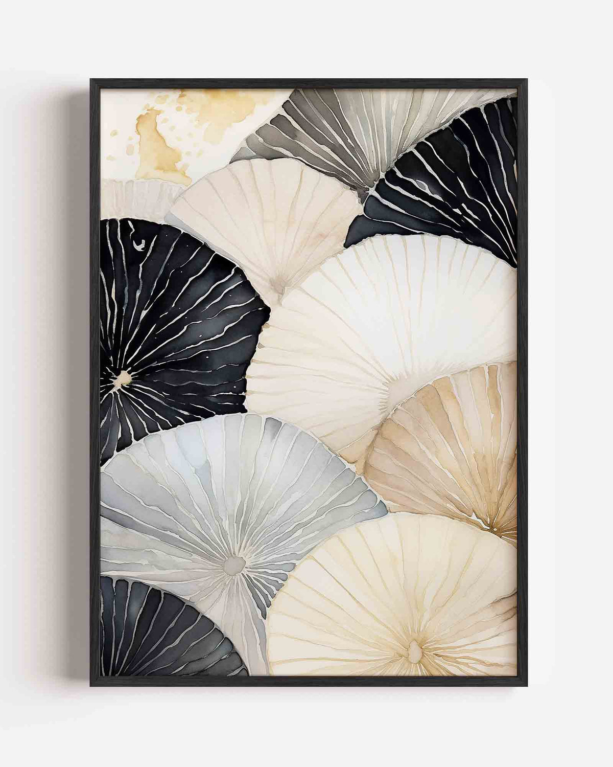 Abstracte schelpen – zacht abstracte portret poster als wanddecoratie