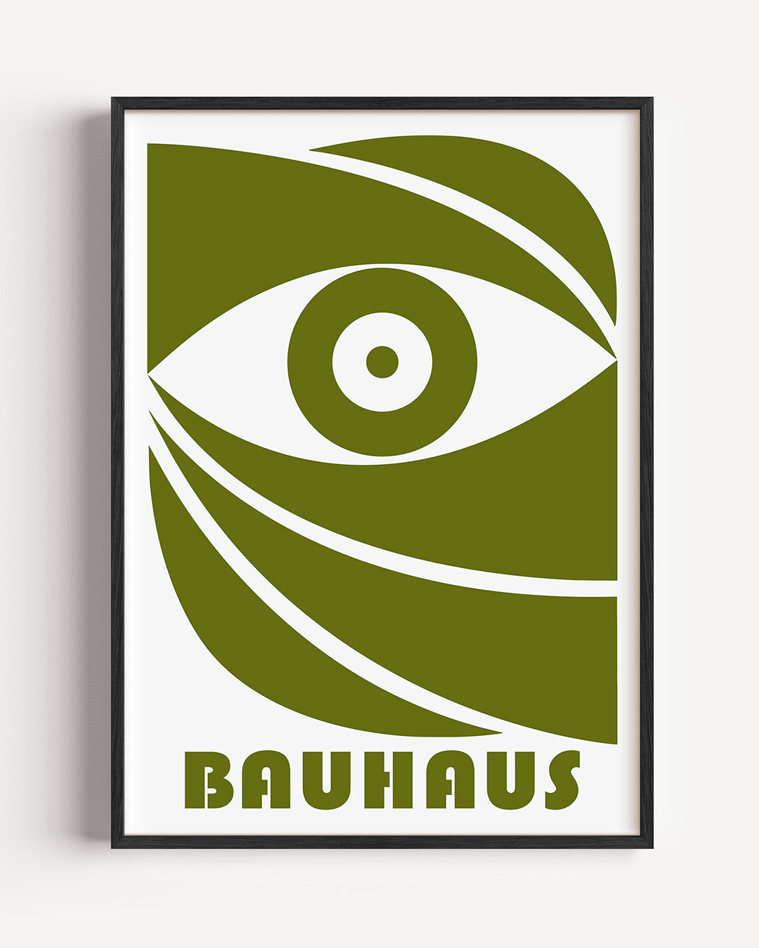 Oog en lijnen – staande Bauhaus poster als wanddecoratie
