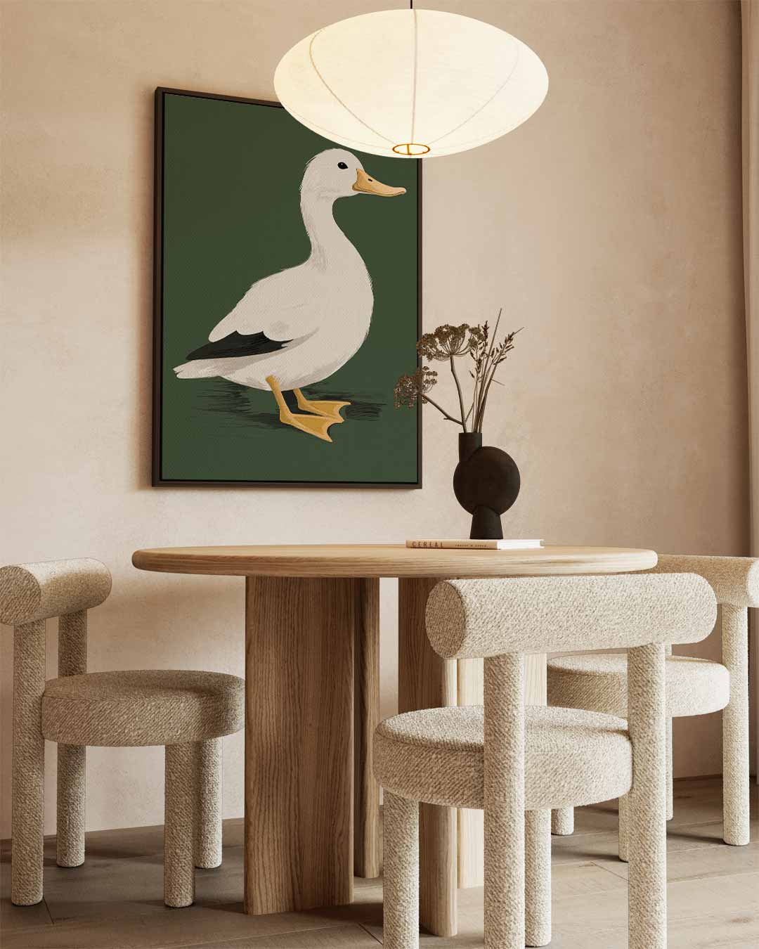 Charmante Eend – staand kunstwerk voor modern interieur