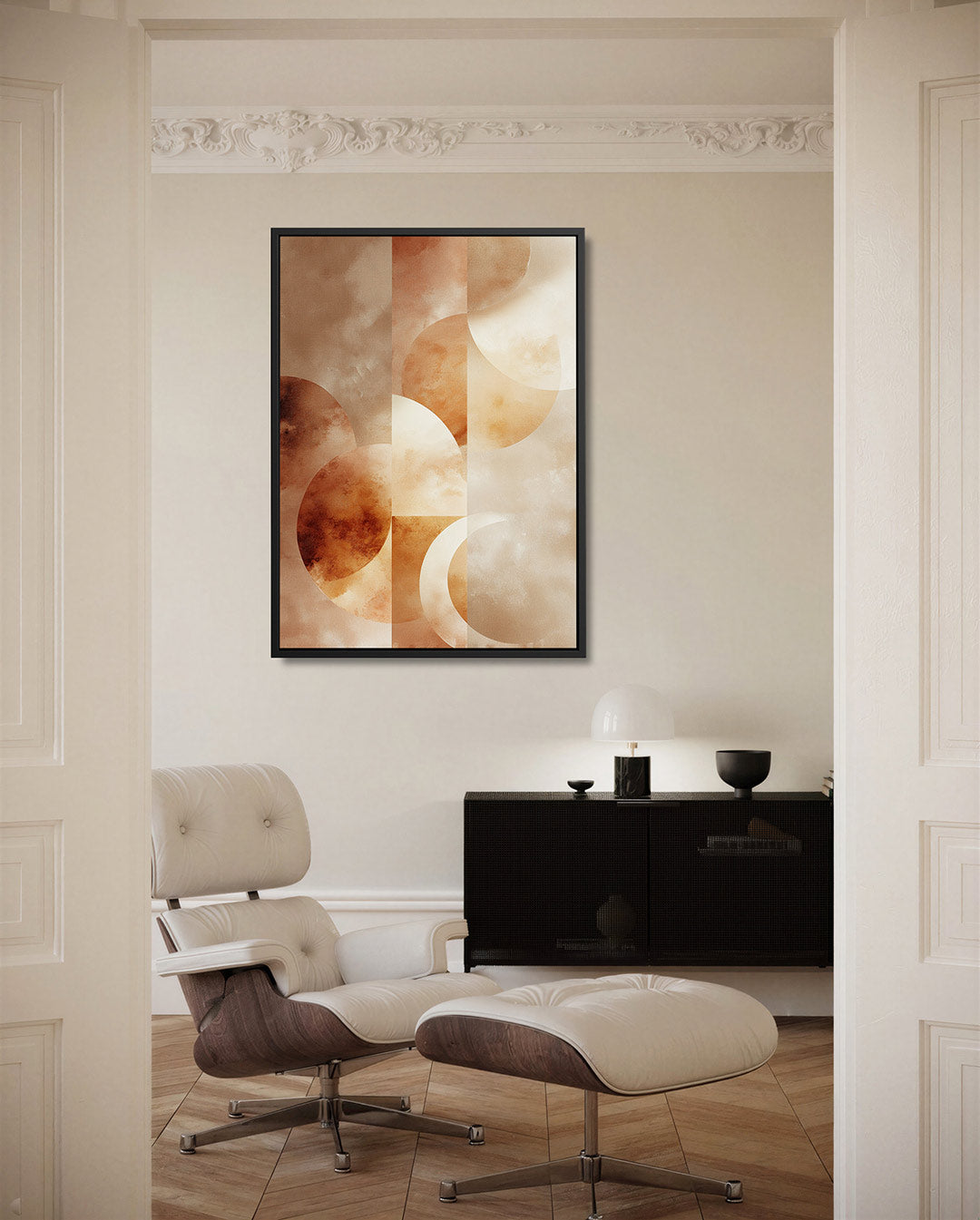 Geometrische vormen – staand wanddecoratie kunstwerk