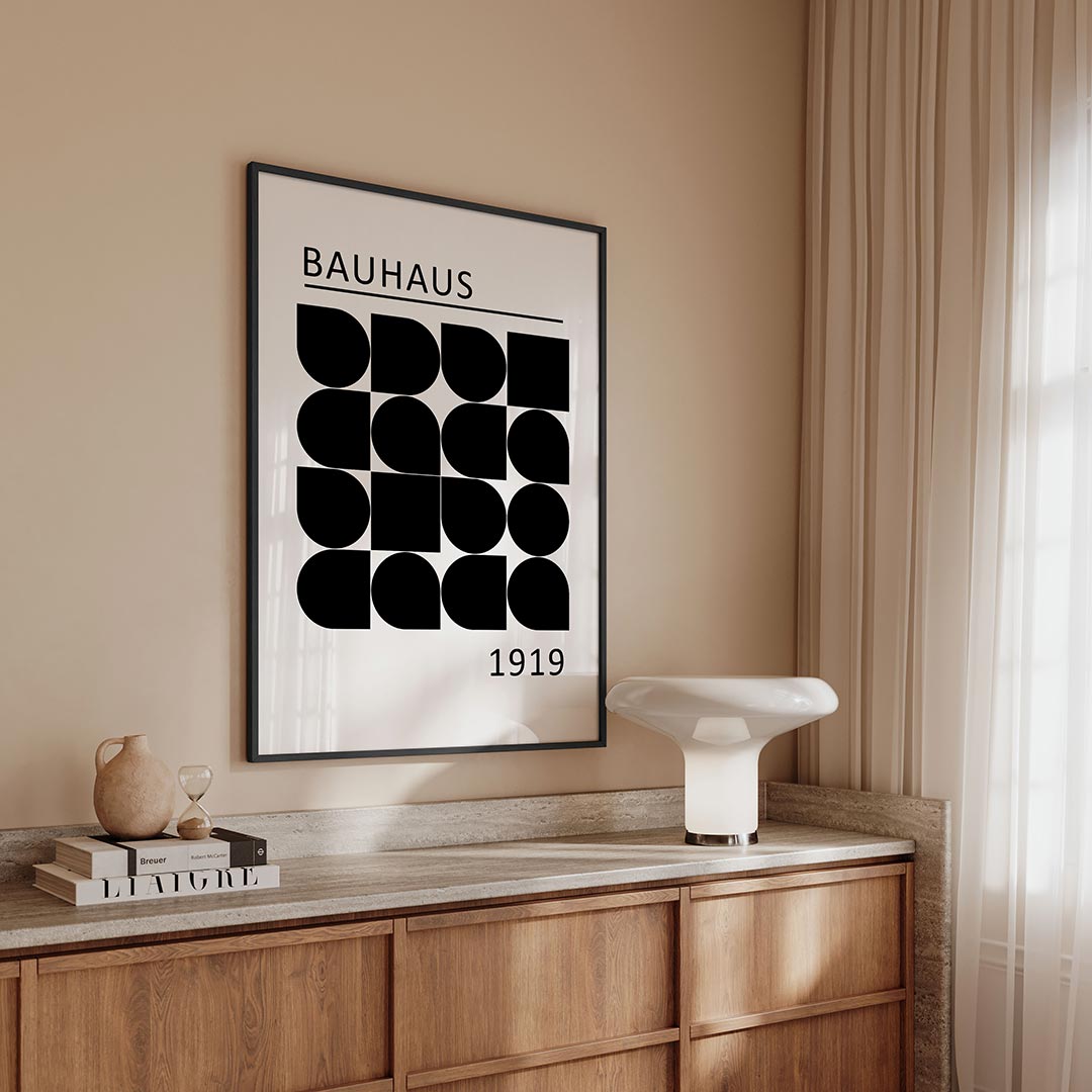  – geometrische Bauhaus poster in staand formaat