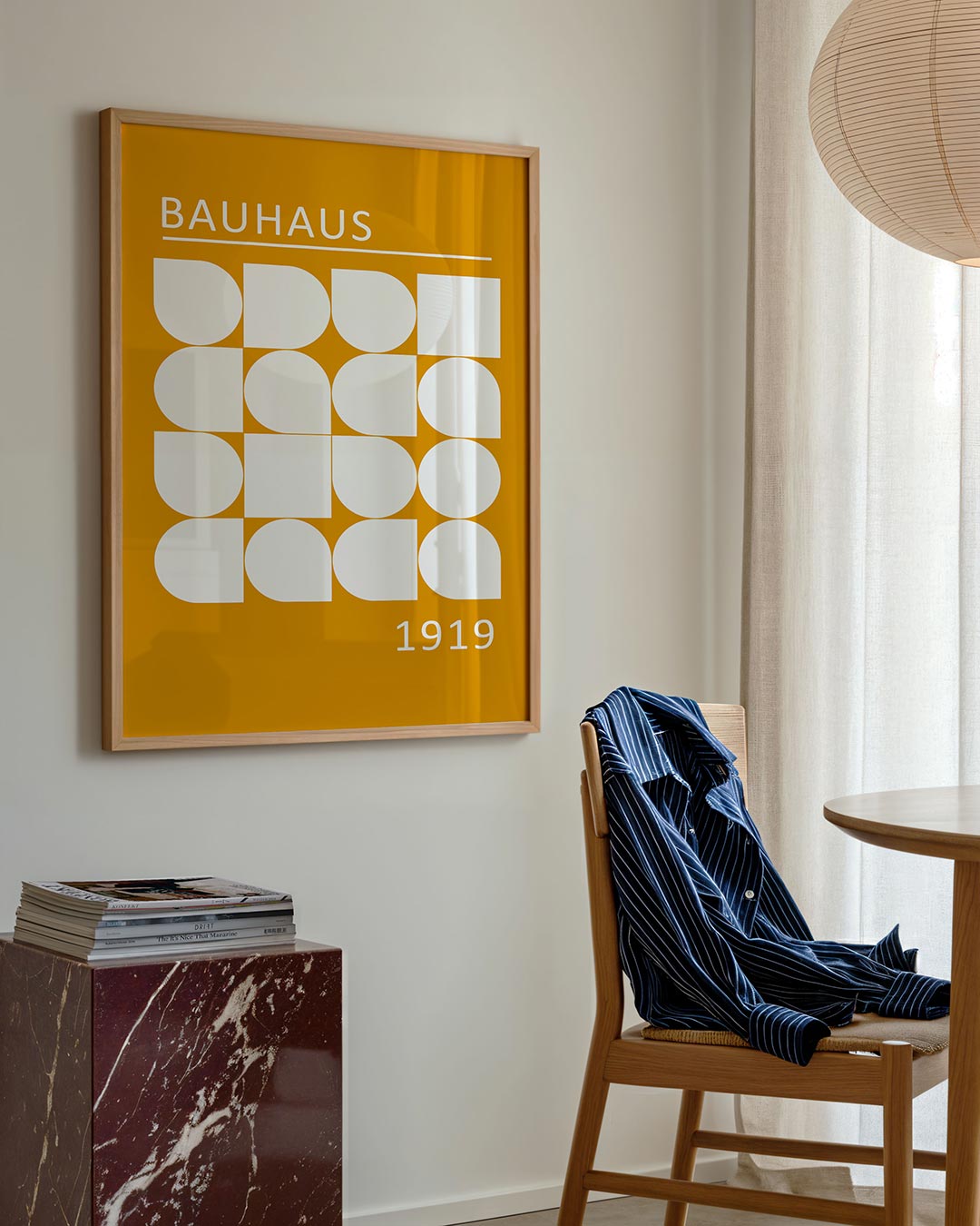 Vorm en kleur – geometrische poster in Bauhaus-stijl van WallArtistic