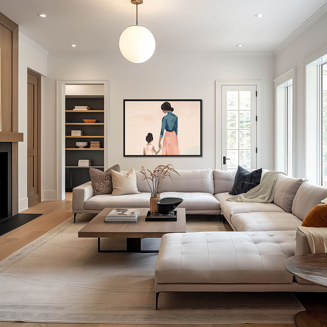 Moeder en kind – op canvas, dibond of plexiglas