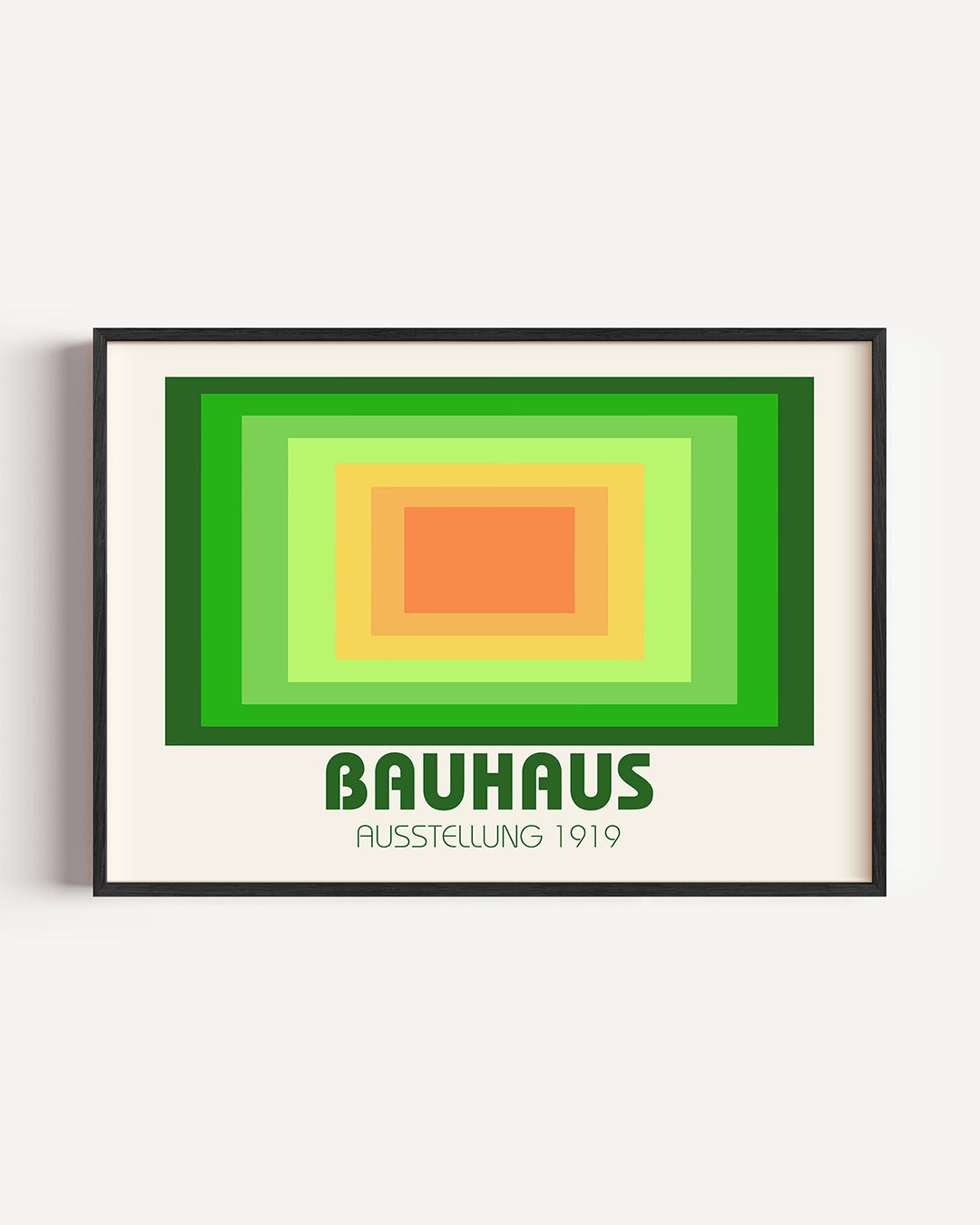 Kleurvlakken ritme – liggende Bauhaus poster als wanddecoratie