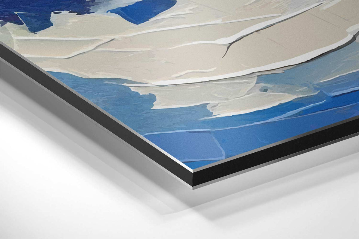 Golf van Blauwe Energie – canvas kunstwerk als wanddecoratie