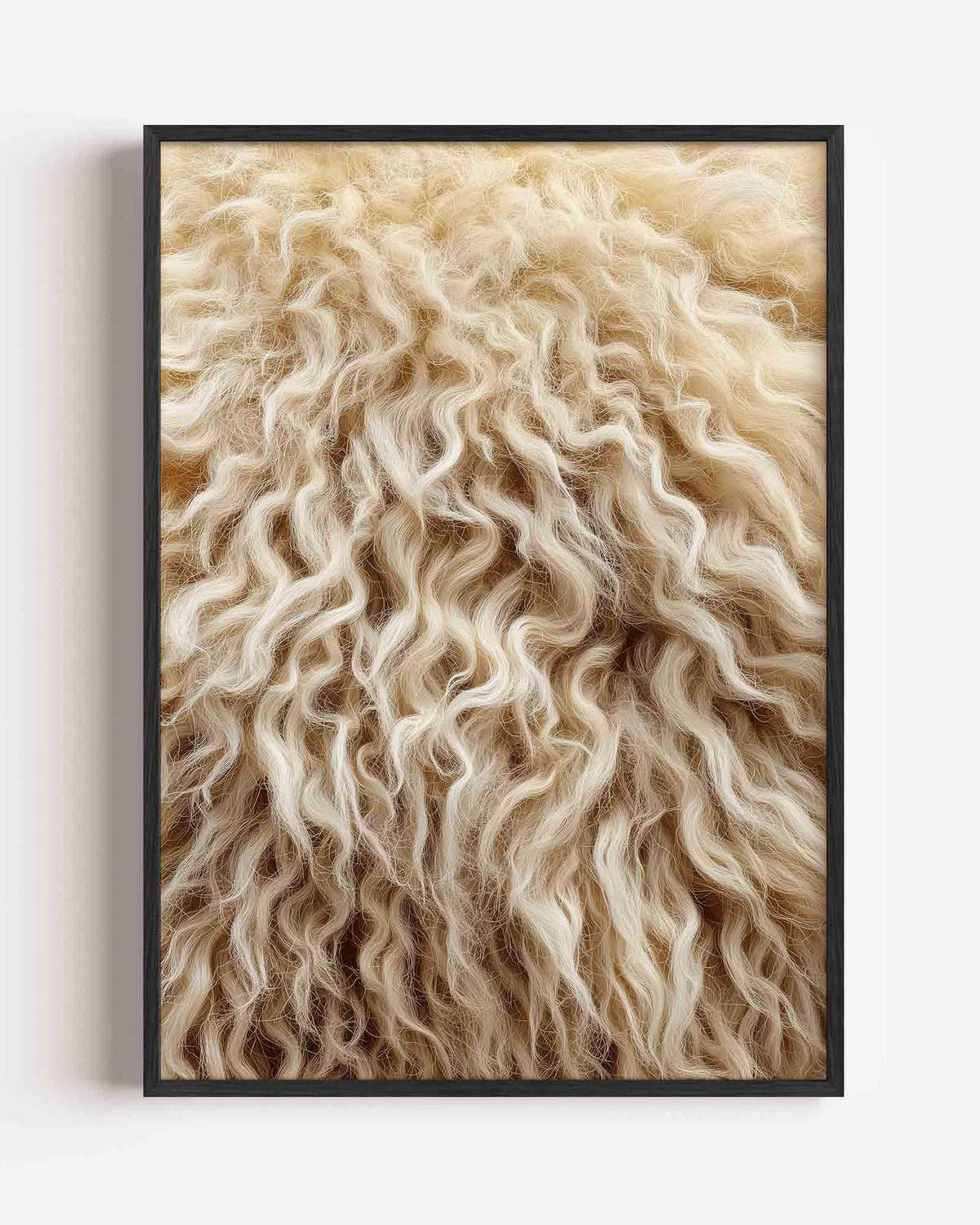 Golvend beige haar – safari portret poster als wanddecoratie