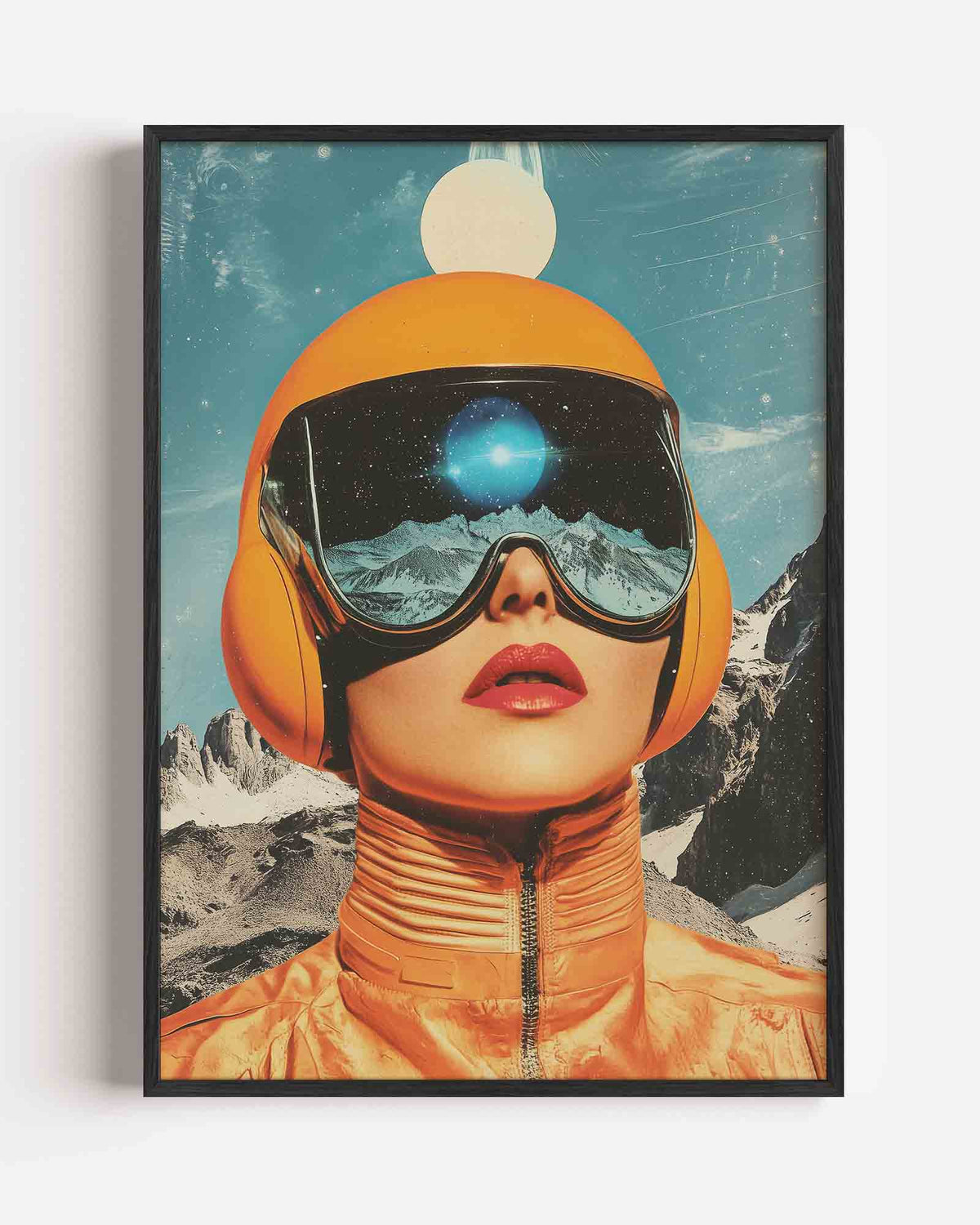Retro futuristische ruimte – surrealistische portret poster als wanddecoratie