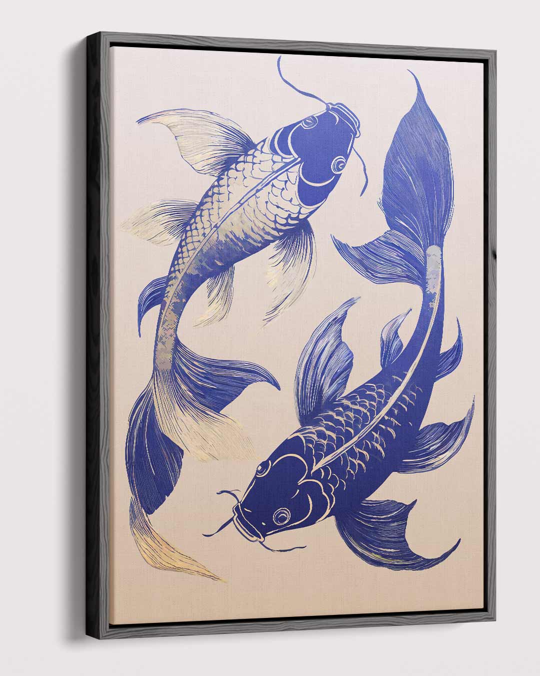 Dansende Koi Vissen – dibond kunstwerk als wanddecoratie