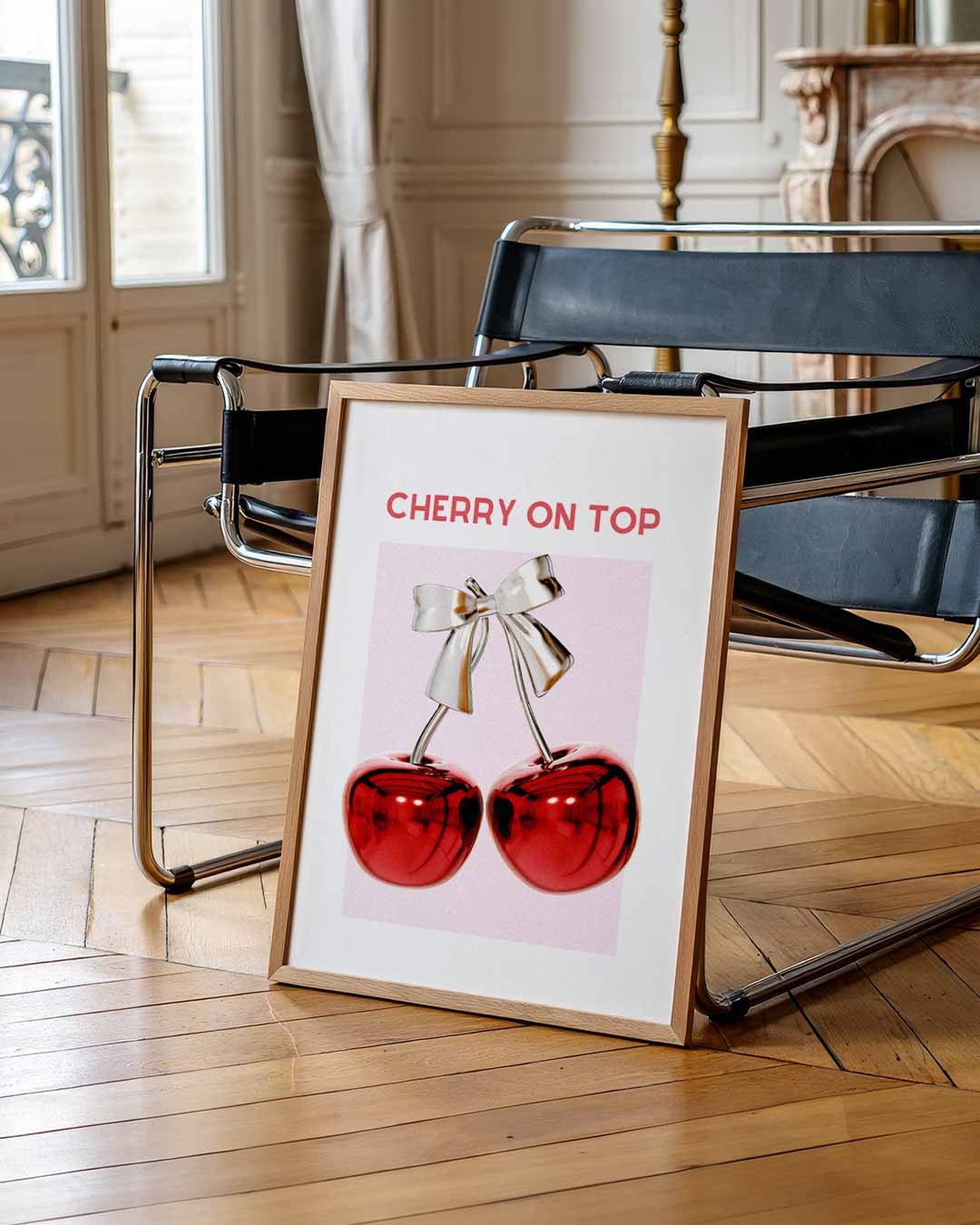 Cherry on Top – zomerse wandkunst als portret poster
