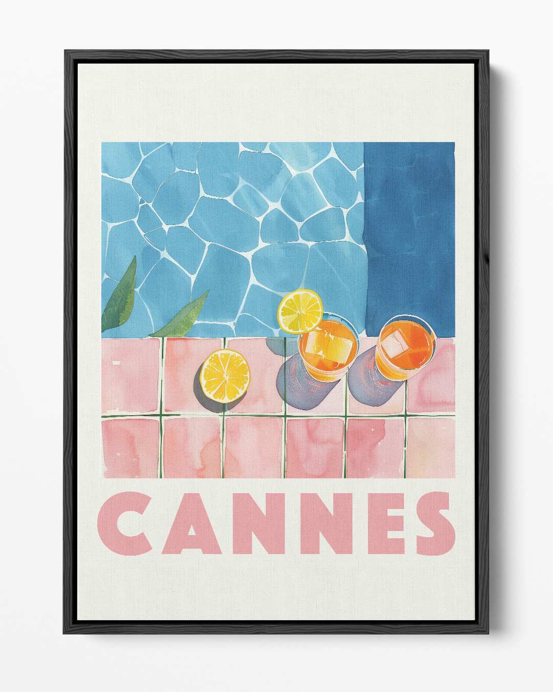 Zonnige Dagen in Cannes – portret kunstwerk als wanddecoratie