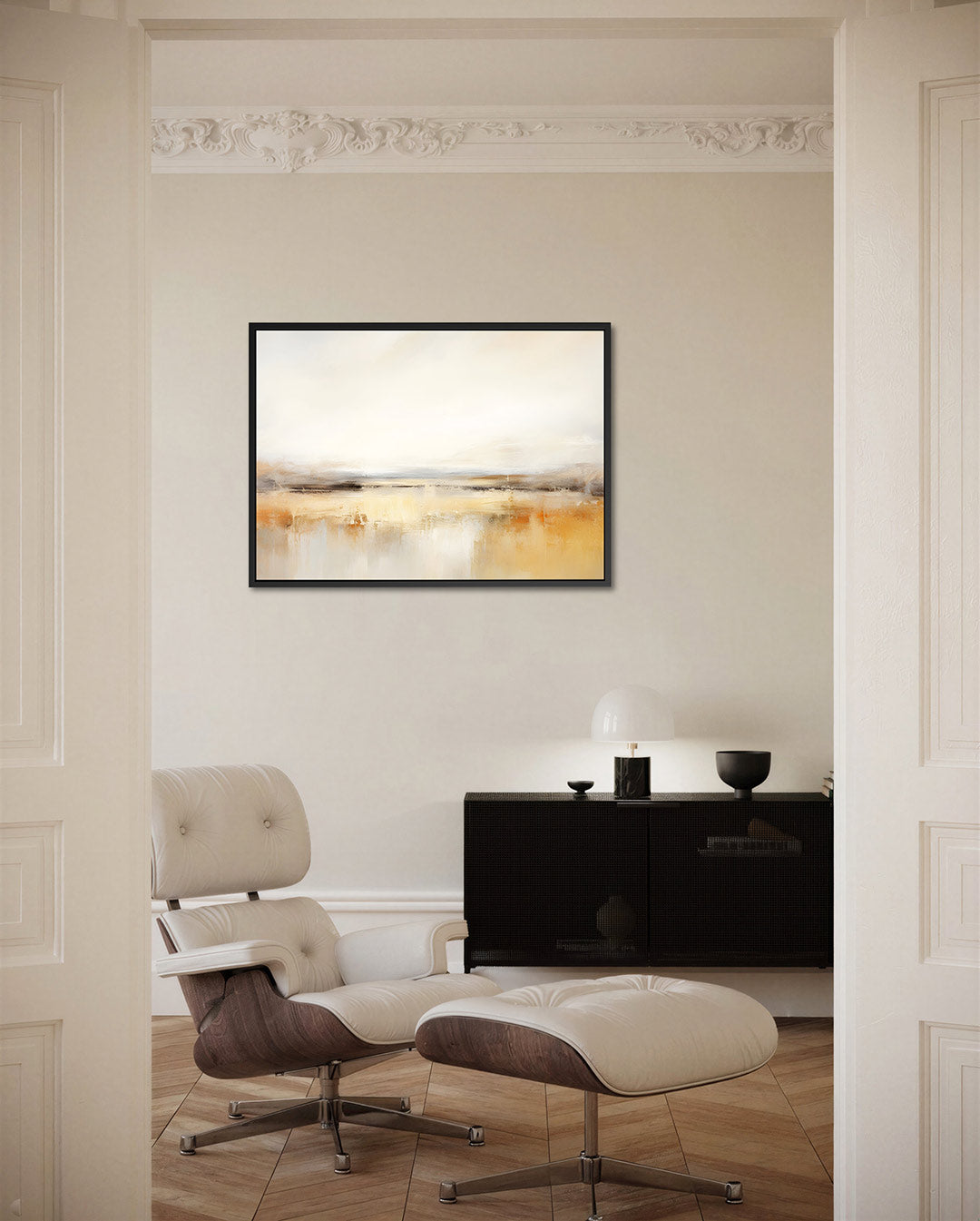 Zachte horizon – liggende wanddecoratie
