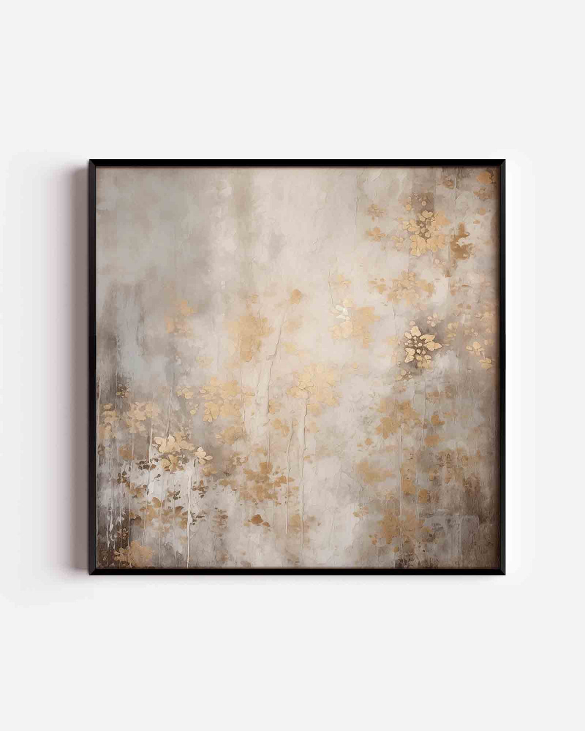 Bloemmotief – abstracte vierkante poster als wanddecoratie