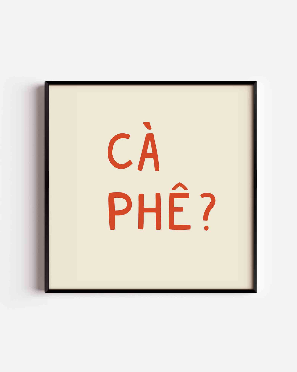 Ca phe tekst – Aziatische vierkante poster als wanddecoratie