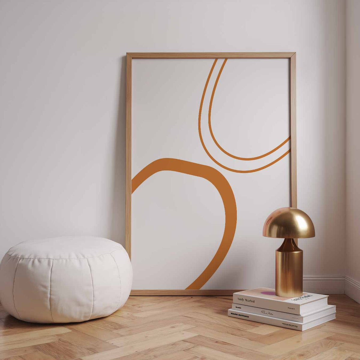 Moderne Abstracte Vormen – staande kleurrijke abstracte wanddecoratie van WallArtistic
