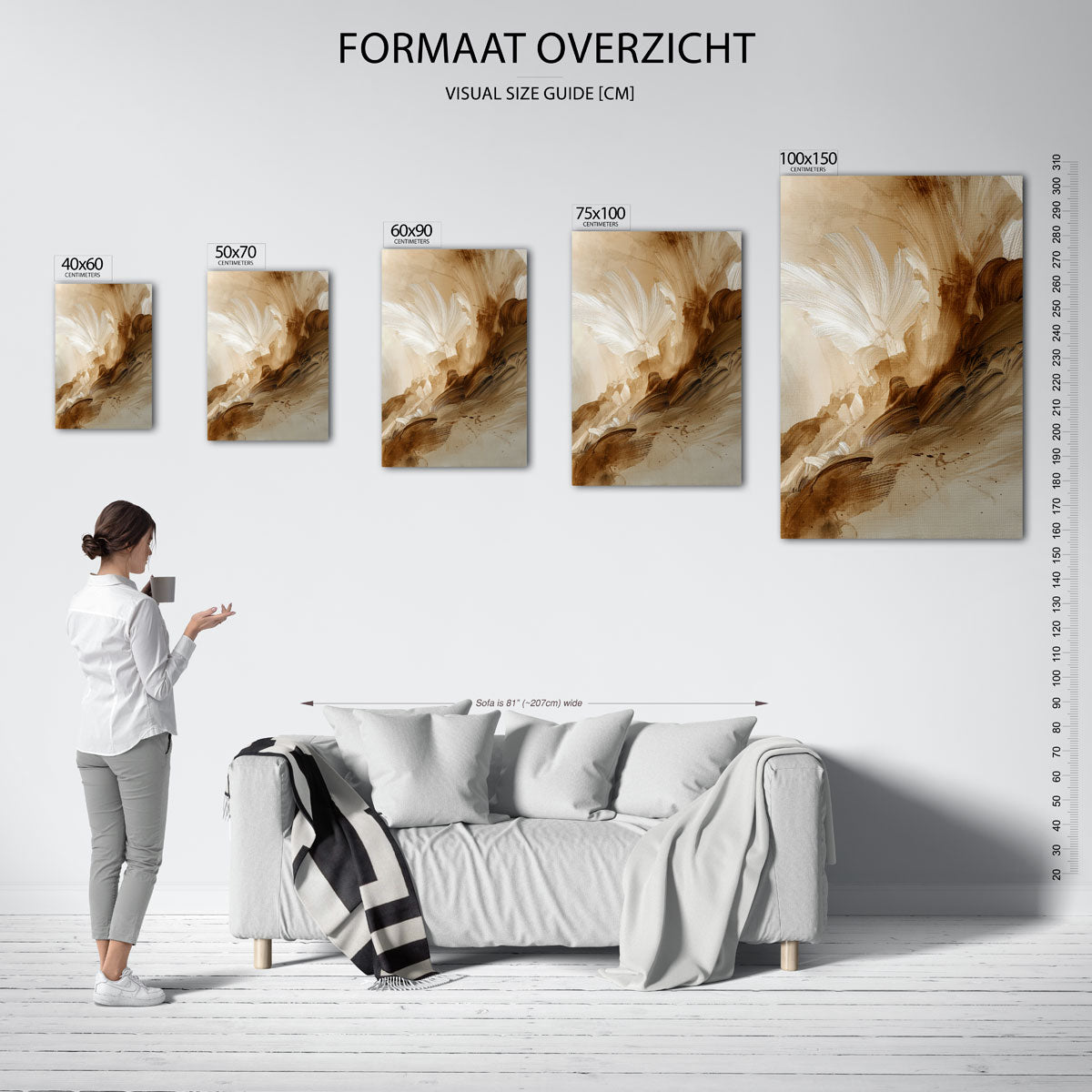 Organische vormen – staande wanddecoratie van WallArtistic
