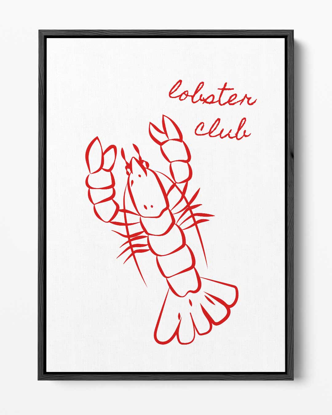 Vrolijke Kreeft Illustratie – portret kunstwerk als wanddecoratie