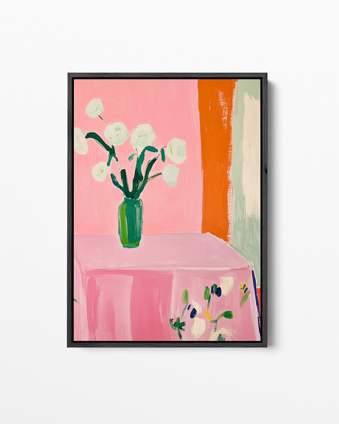 Bloemen op tafel – staand wanddecoratie kunstwerk