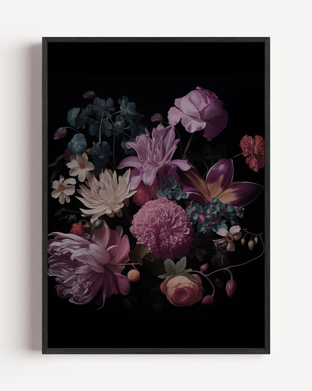 Elegante Bloemenpracht – bloemen portret poster als wanddecoratie