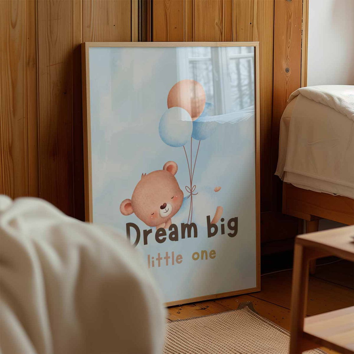 Droom Groot Kinderkamer – kinderposter in staand formaat
