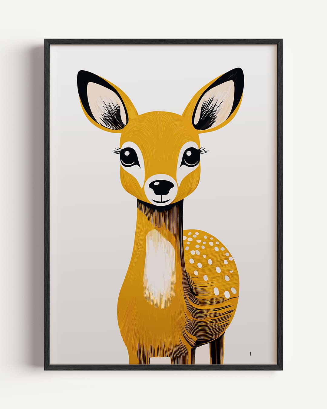 Schattige Hert – kids portret poster als wanddecoratie