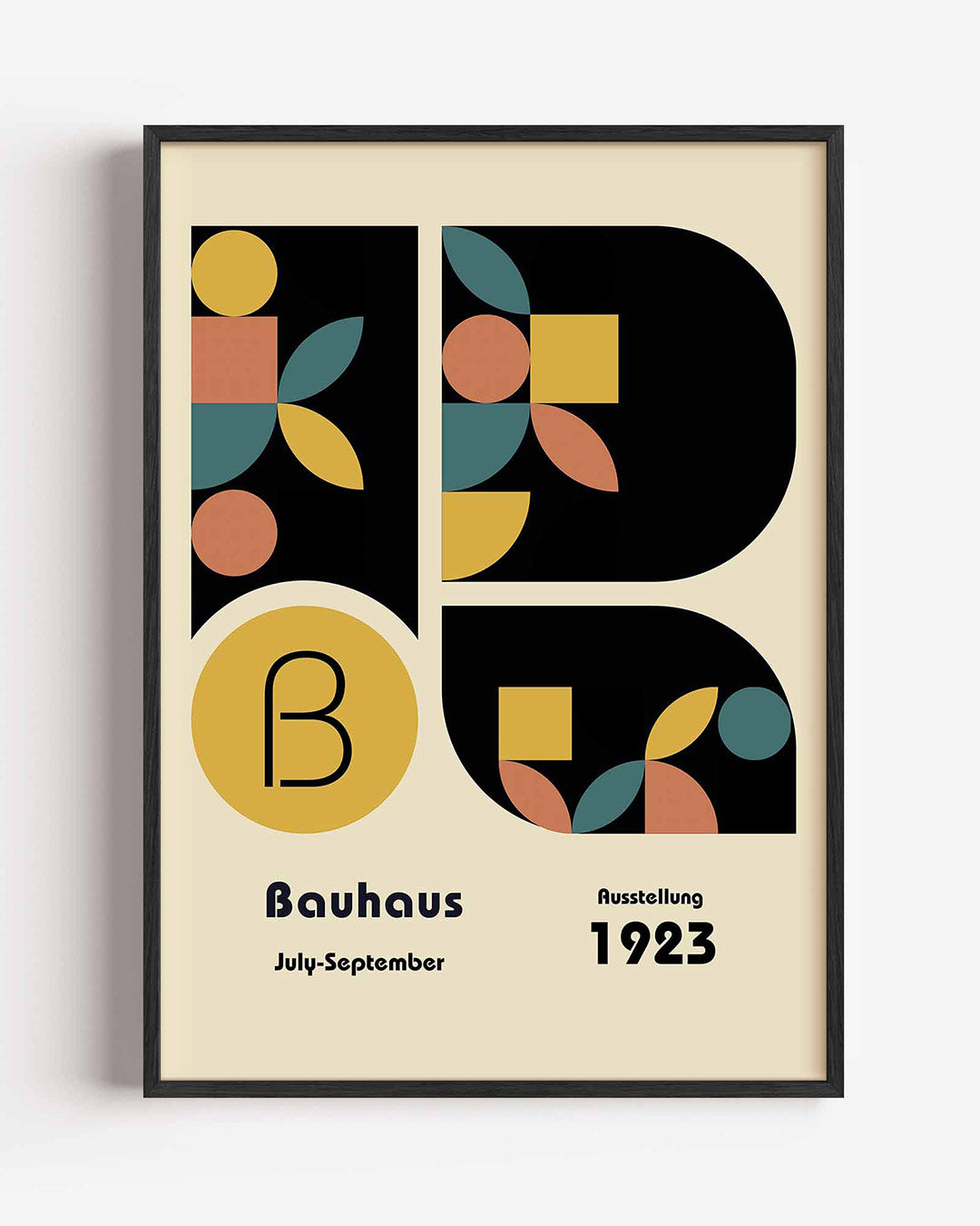 Vorm en kleur – staande Bauhaus poster als wanddecoratie