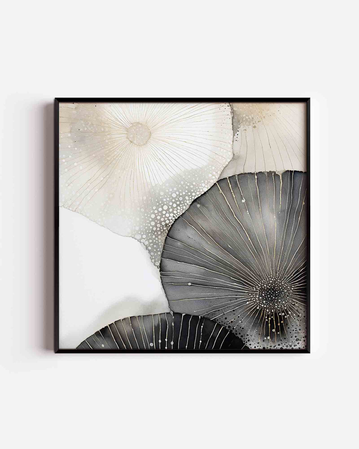 Abstracte cirkels – zacht abstracte vierkante poster als wanddecoratie