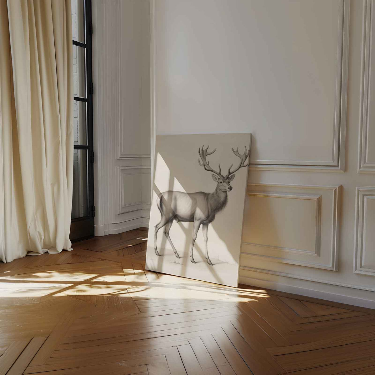 Elegante Hertenschets – staand kunstwerk voor modern interieur