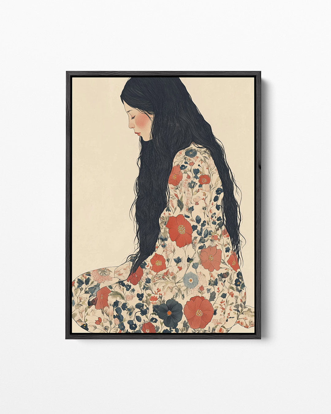 Florale dromerigheid – staand wanddecoratie kunstwerk