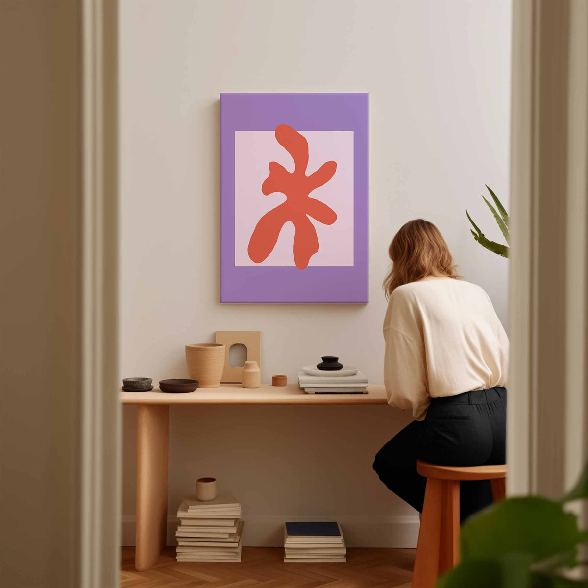 Vrolijk Abstract Design – staand kunstwerk voor modern interieur
